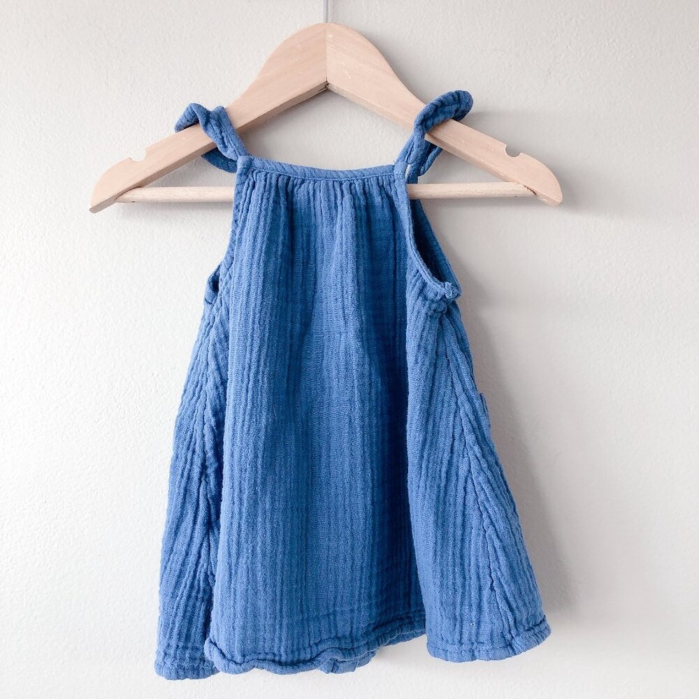 Old Navy Dress & Diaper Cove 3-6m gauze dress - Picture 3 of 9